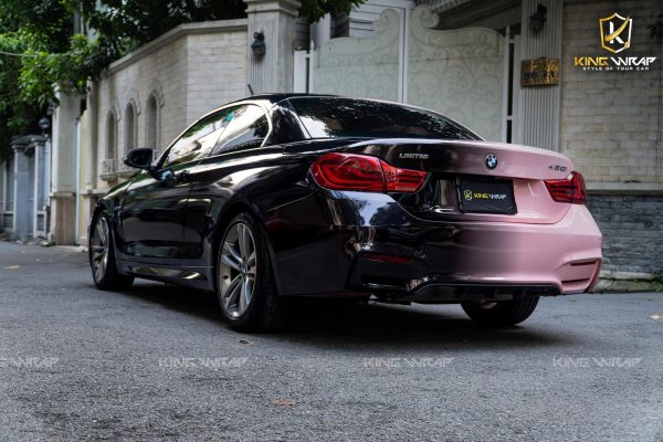 Dán đổi màu hồng pastel fading cho BMW 420i
