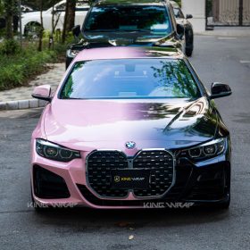 Dán đổi màu hồng pastel fading cho BMW 420i
