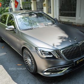 Dán đổi màu xám satin Maybach S450 1 Dán đổi màu xám satin Maybach S450
