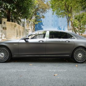 Dán đổi màu xám satin Maybach S450 3 Dán đổi màu xám satin Maybach S450