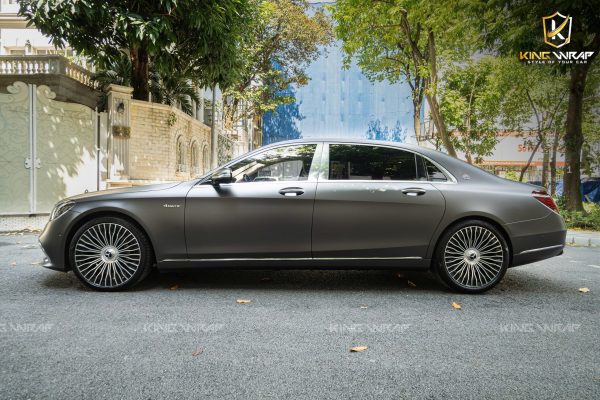 Dán đổi màu xám satin Maybach S450 Dán đổi màu xám satin Maybach S450