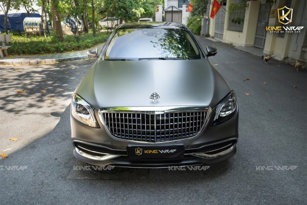Dán đổi màu xám satin Maybach S450 Dán đổi màu xám satin Maybach S450