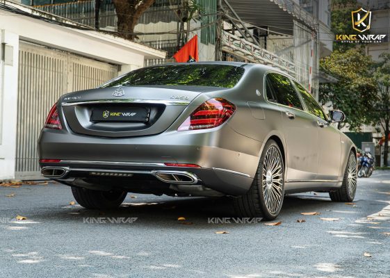 Dán đổi màu xám satin Maybach S450 Dán đổi màu xám satin Maybach S450