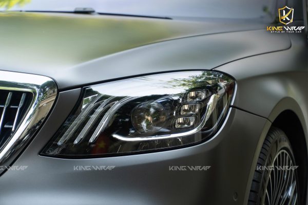 Dán đổi màu xám satin Maybach S450 Dán đổi màu xám satin Maybach S450