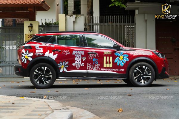 Dán tem phong cách G-Dragon cho Peugeot 2008 nổi bật, cá tính Dán tem phong cách G-Dragon cho Peugeot 2008 nổi bật, cá tính
