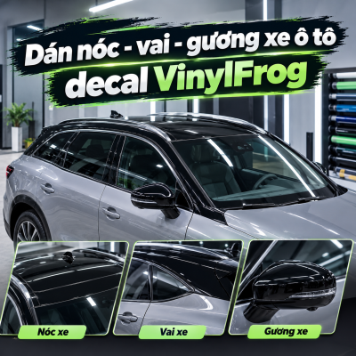 Dán nóc - vai - gương xe ô tô decal VinylFrog