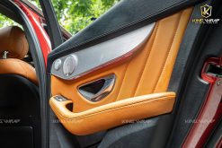 Mercedes C300 bọc da ghế, cánh cửa, yên ngựa màu nâu bò