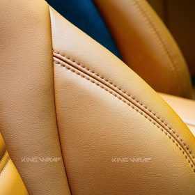 Mercedes C300 bọc da ghế, cánh cửa, yên ngựa màu nâu bò