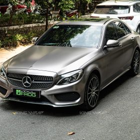 Dán đổi màu xám titan VinylFrog Mercedes C300 2 Dán đổi màu xám titan VinylFrog Mercedes C300