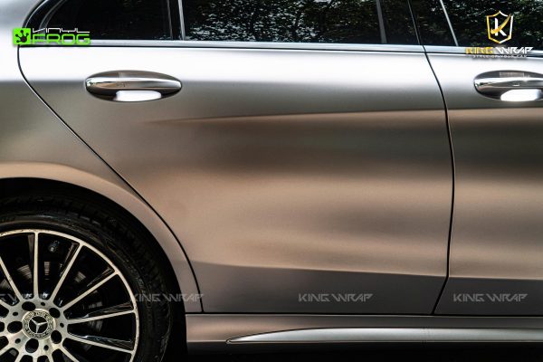 Dán đổi màu xám titan VinylFrog Mercedes C300 Dán đổi màu xám titan VinylFrog Mercedes C300