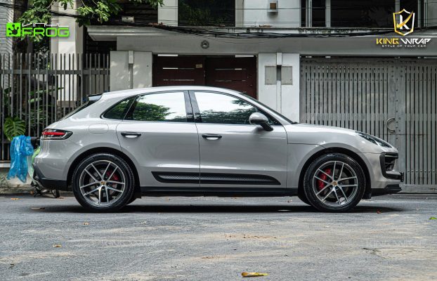 Dán đổi màu xám xi măng xe Porsche Macan S