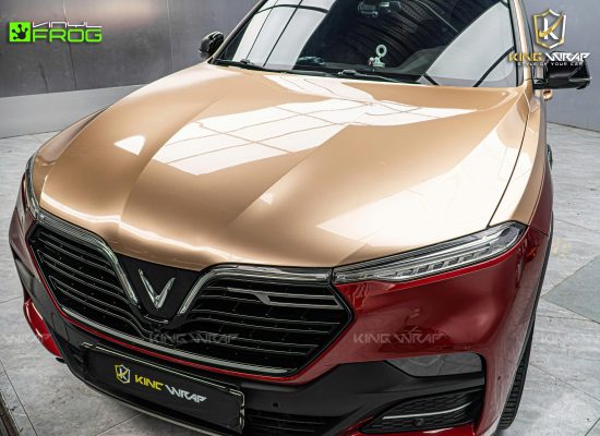 Dán decal Maybach VinFast Lux SA2.0 14 Dán decal Maybach VinFast Lux SA2.0 bằng VinylFrog màu vàng Champagne