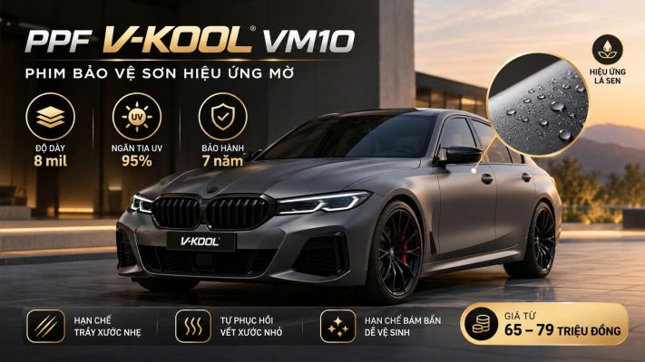 Giá dán PPF V-KOOL cho ô tô: Chi tiết từng dòng phim
