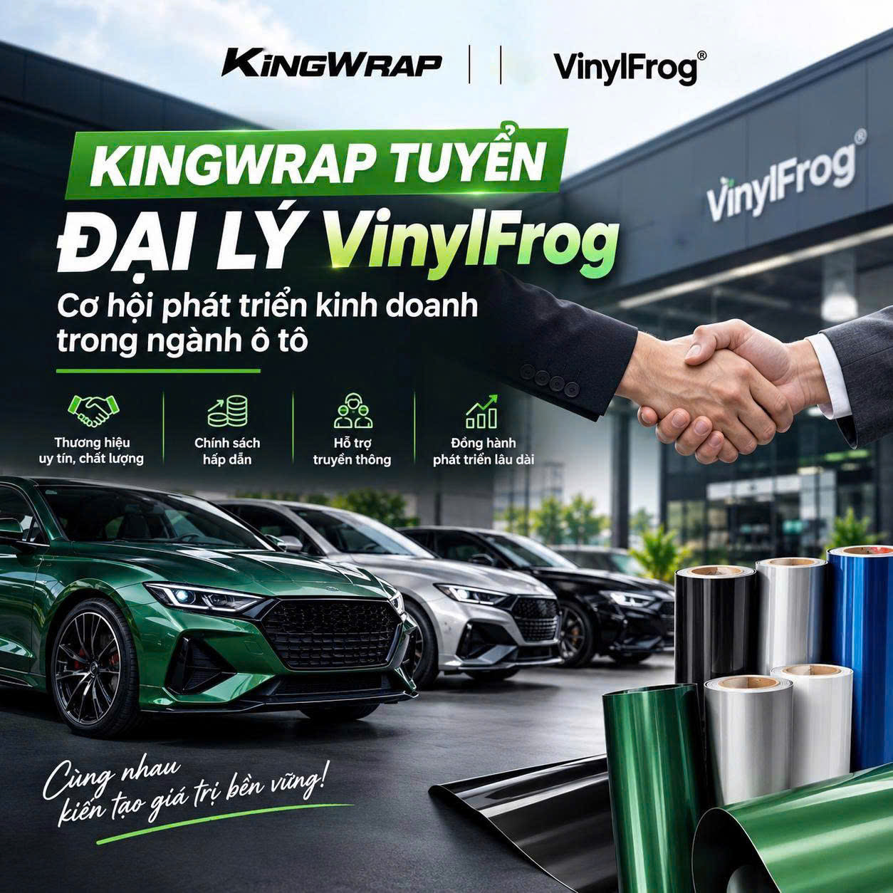KingWrap tuyển đại lý decal – PPF – phim cách nhiệt VinylFrog