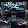 Lắp thảm sàn da Nappa xe Honda CR-V